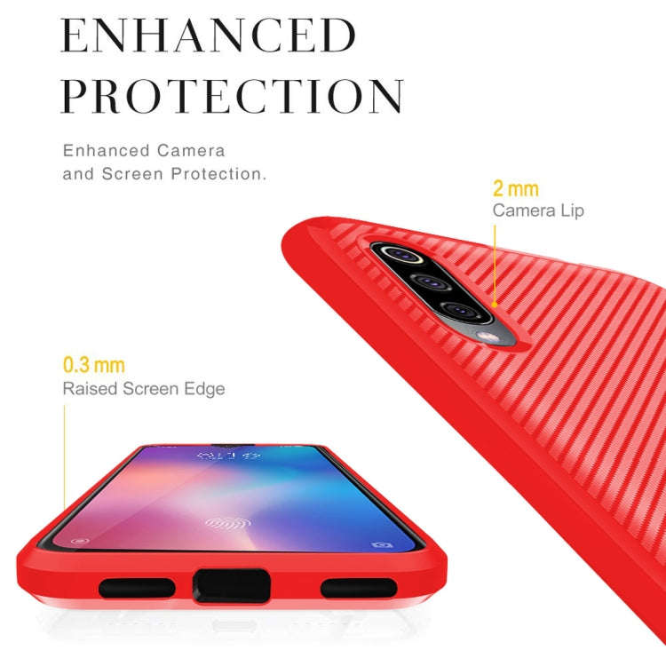 For Xiaomi Mi 9 Carbon Fiber Texture Shockproof TPU Protective Case
