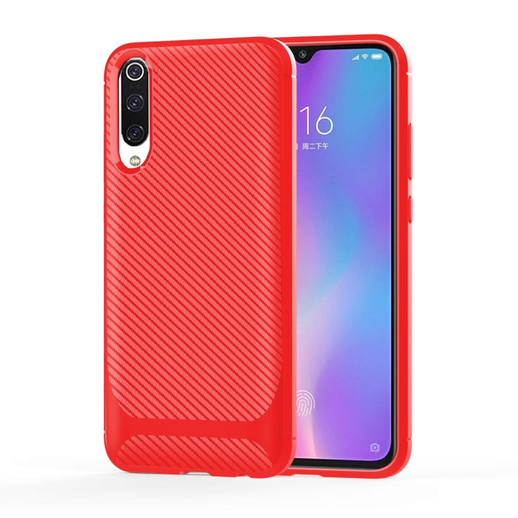 For Xiaomi Mi 9 Lite Carbon Fiber Texture Shockproof TPU Protective Case