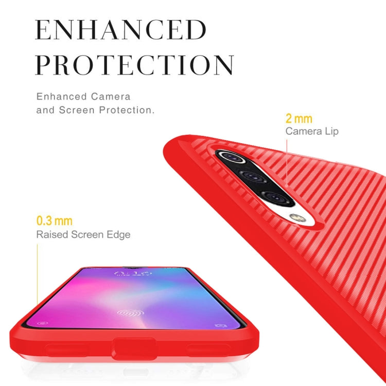 For Xiaomi Mi 9 Lite Carbon Fiber Texture Shockproof TPU Protective Case