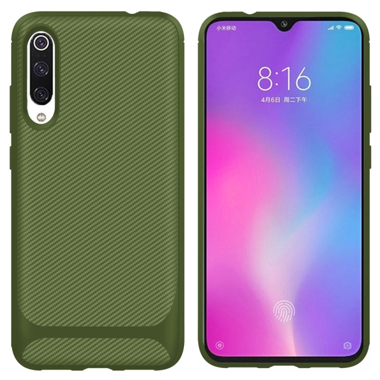 For Xiaomi Mi 9 Lite Carbon Fiber Texture Shockproof TPU Protective Case
