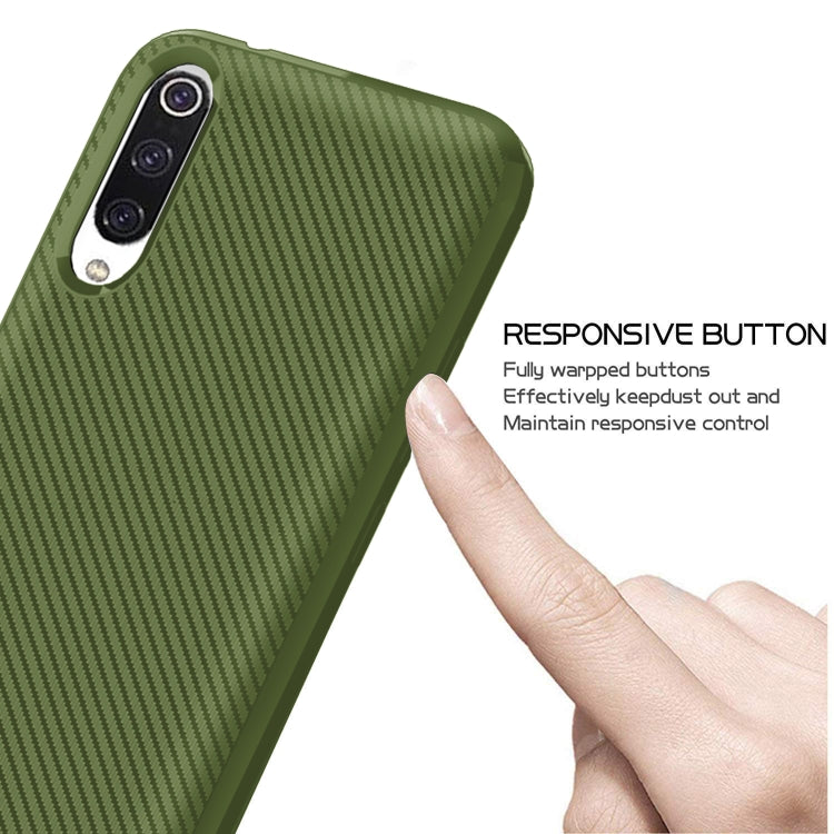 For Xiaomi Mi 9 Lite Carbon Fiber Texture Shockproof TPU Protective Case