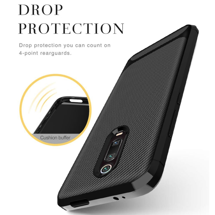For Xiaomi Mi 9T / 9T Pro(Russian Version) Carbon Fiber Texture Shockproof TPU Protective Case