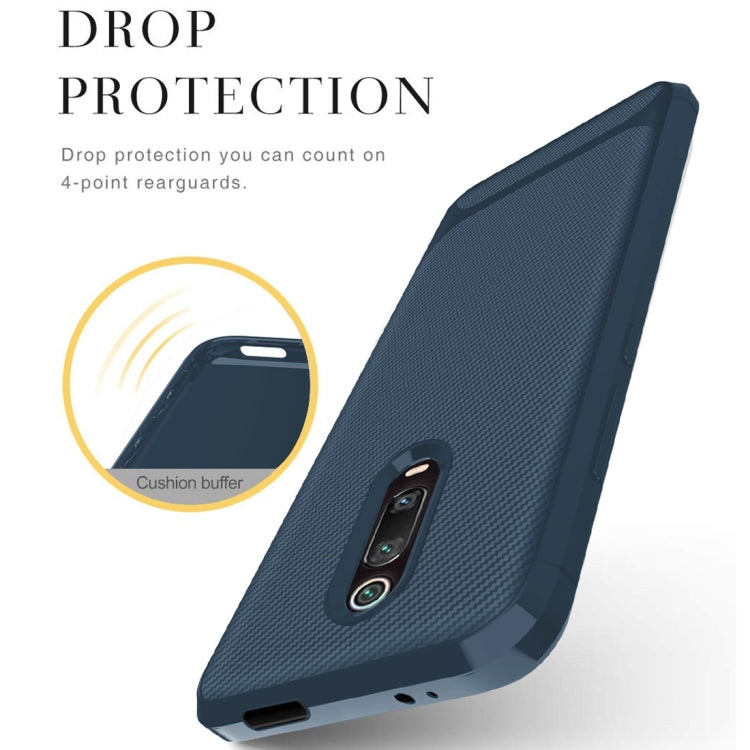 For Xiaomi Mi 9T / 9T Pro(Russian Version) Carbon Fiber Texture Shockproof TPU Protective Case