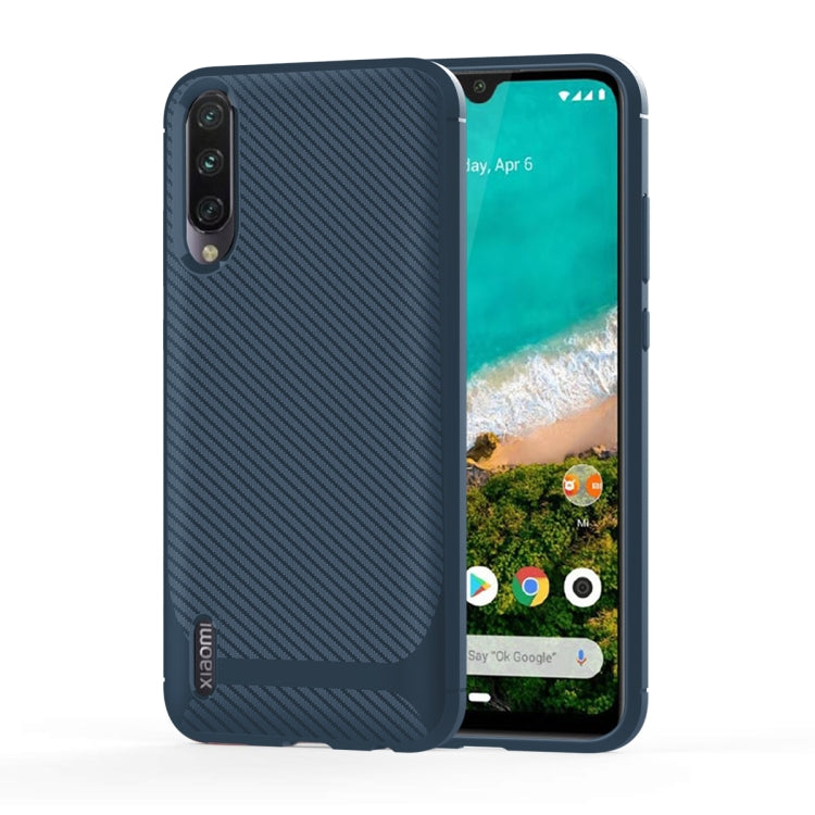 For Xiaomi Mi A3 Carbon Fiber Texture Shockproof TPU Protective Case