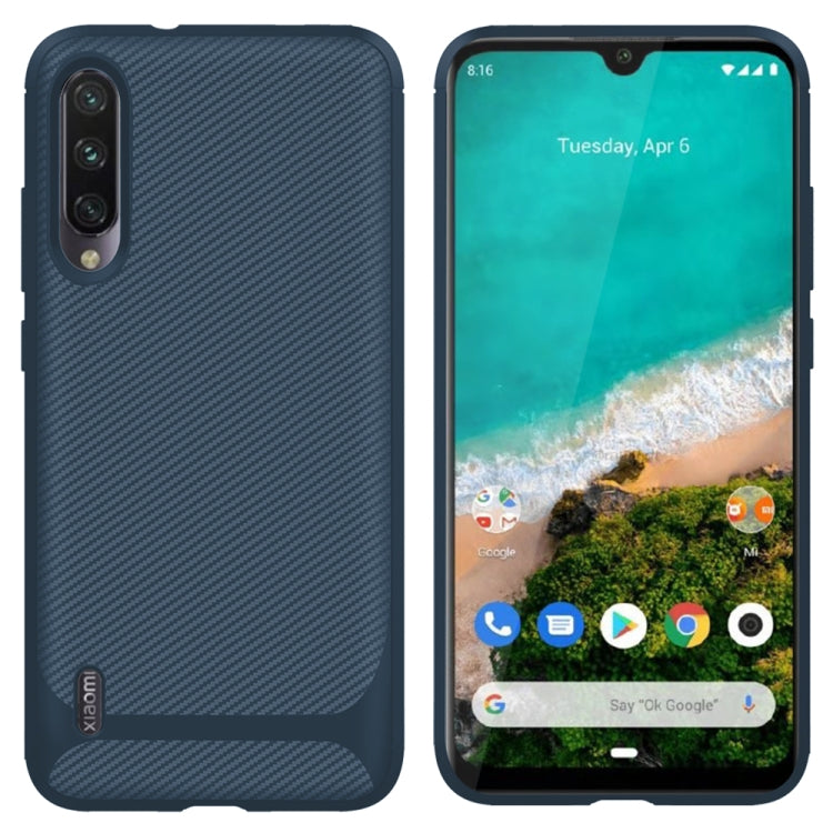 For Xiaomi Mi A3 Carbon Fiber Texture Shockproof TPU Protective Case