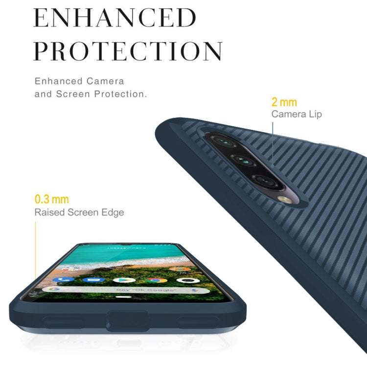 For Xiaomi Mi A3 Carbon Fiber Texture Shockproof TPU Protective Case