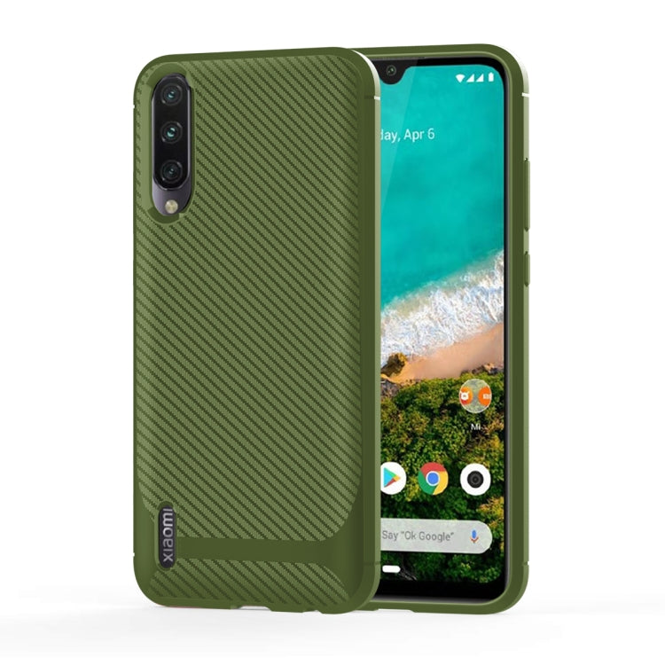 For Xiaomi Mi A3 Carbon Fiber Texture Shockproof TPU Protective Case