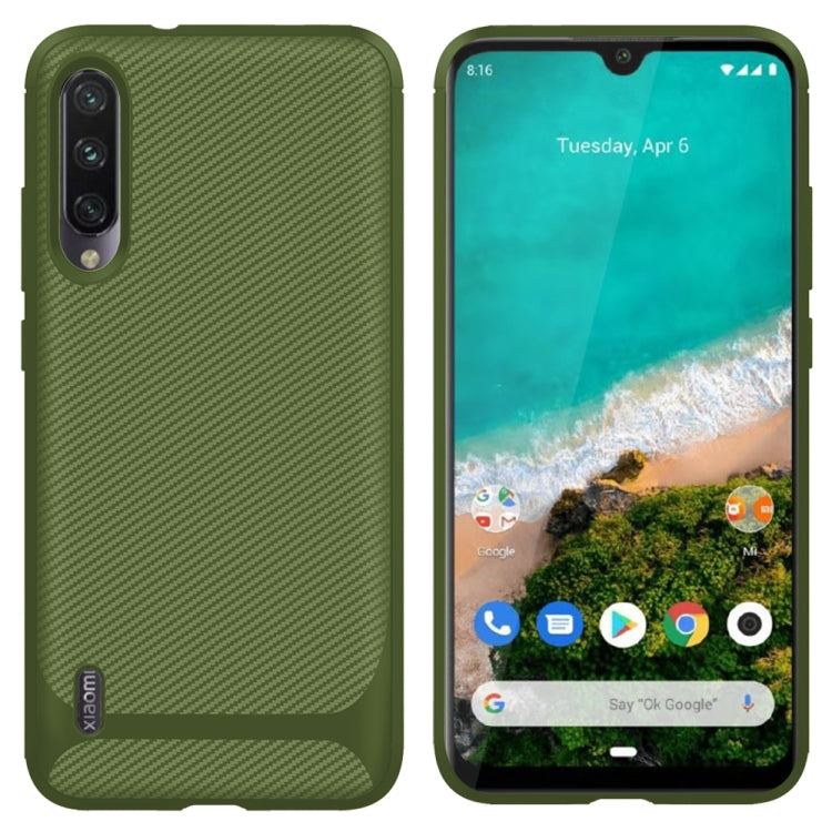 For Xiaomi Mi A3 Carbon Fiber Texture Shockproof TPU Protective Case