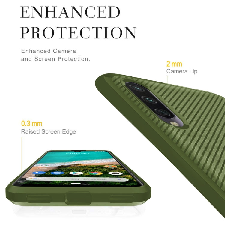 For Xiaomi Mi A3 Carbon Fiber Texture Shockproof TPU Protective Case