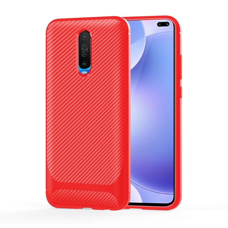 For Xiaomi Poco X2 Carbon Fiber Texture Shockproof TPU Protective Case