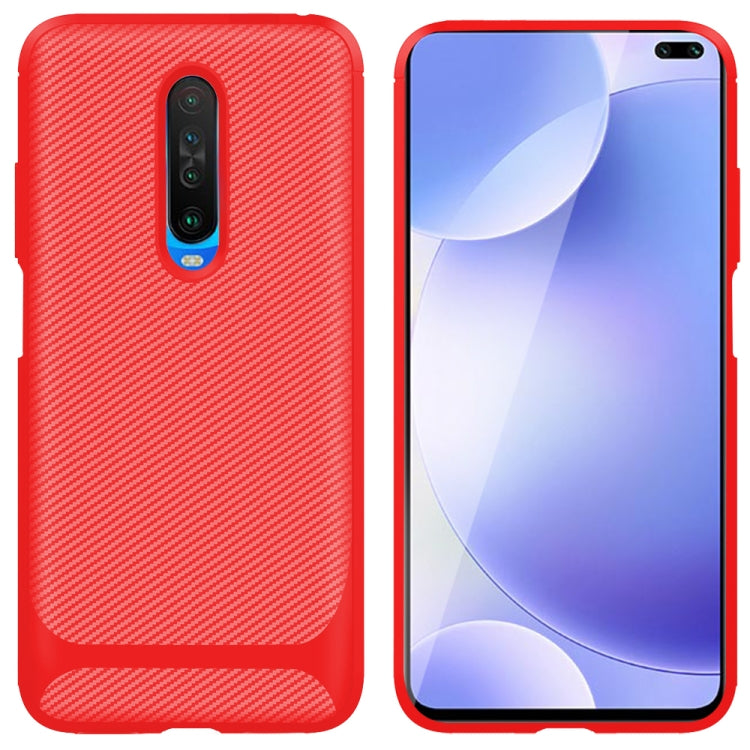 For Xiaomi Poco X2 Carbon Fiber Texture Shockproof TPU Protective Case