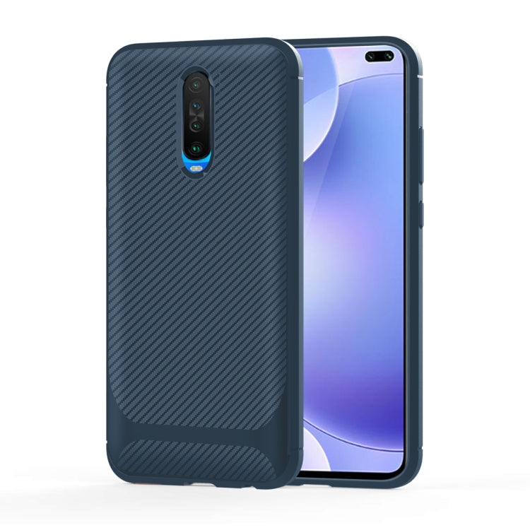 For Xiaomi Poco X2 Carbon Fiber Texture Shockproof TPU Protective Case