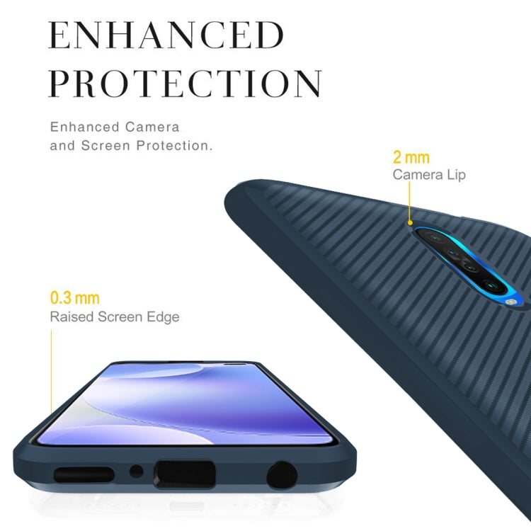 For Xiaomi Poco X2 Carbon Fiber Texture Shockproof TPU Protective Case