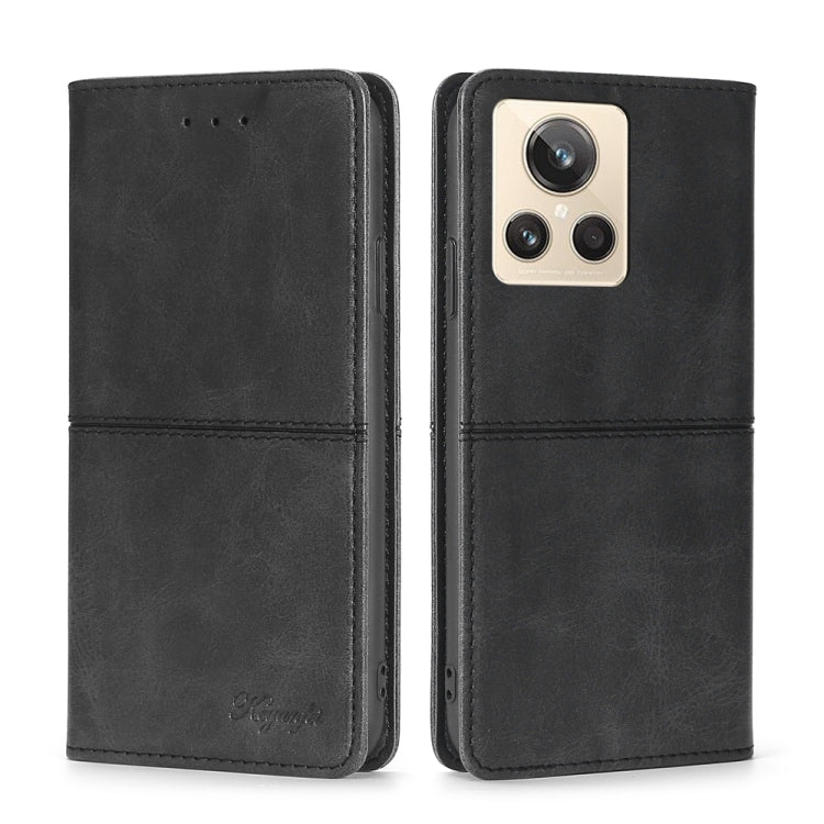 For Realme GT2 Explorer Master Cow Texture Magnetic Leather Phone Case