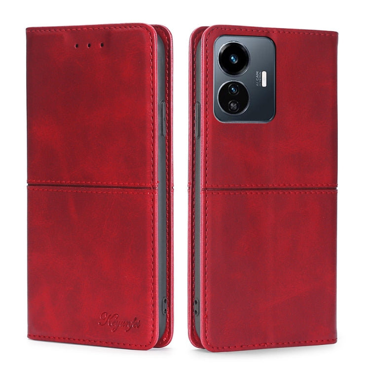 For vivo Y77 5G Global Cow Texture Magnetic Leather Phone Case
