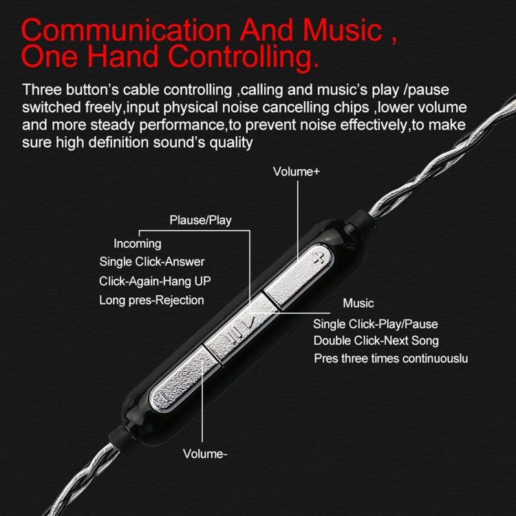CVJ-CVM 1.2m 8 Core TC Silver Plated MMCX HIFI Earphone Update Cable, Style:Without Mic