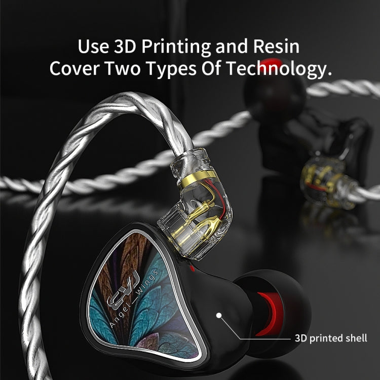 CVJ Angel Wings Hybrid Technology HiFi Music Wired Earphone No Mic