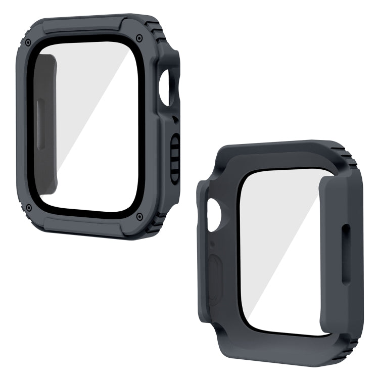 2 in 1 Screen Tempered Glass Film Protective Case For Apple Watch Series 9 / 8 / 7 45mm