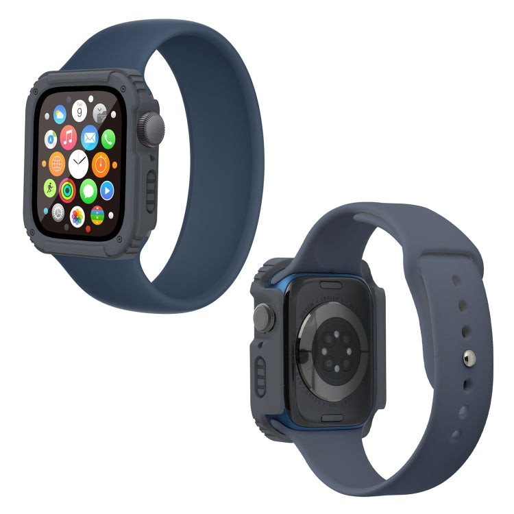 2 in 1 Screen Tempered Glass Film Protective Case For Apple Watch Series 9 / 8 / 7 45mm