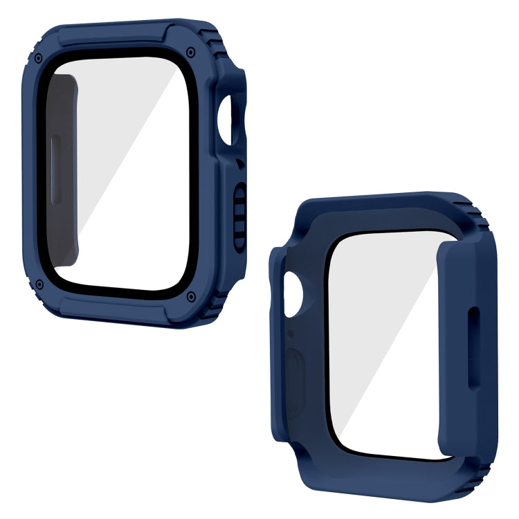 2 in 1 Screen Tempered Glass Film Protective Case For Apple Watch Series 9 / 8 / 7 41mm
