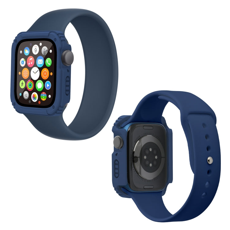2 in 1 Screen Tempered Glass Film Protective Case For Apple Watch Series 9 / 8 / 7 41mm