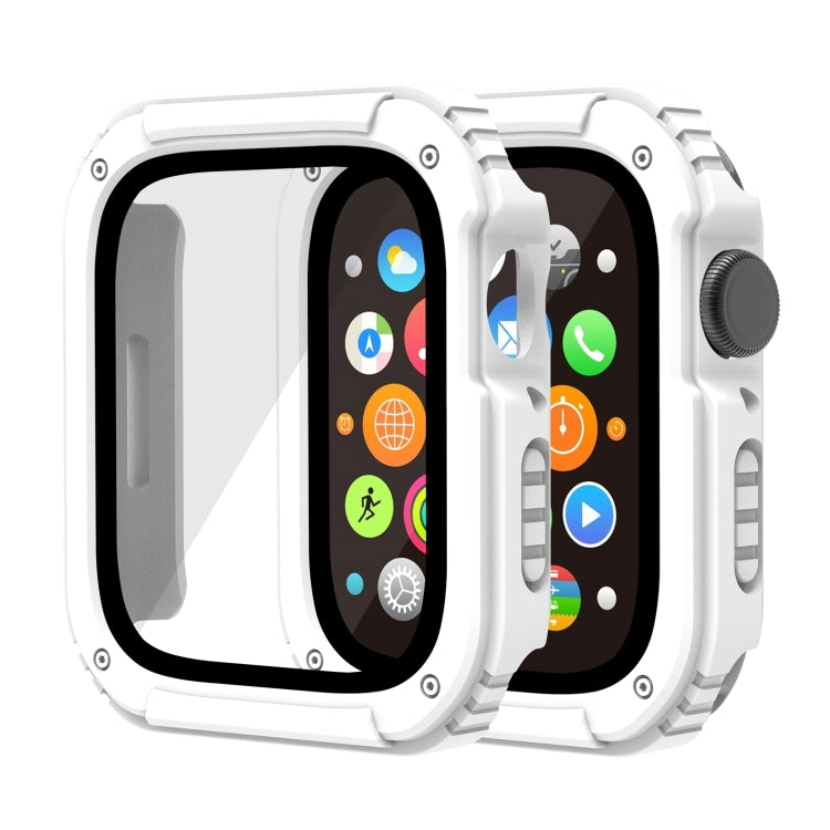 2 in 1 Screen Tempered Glass Film Protective Case For Apple Watch Series 6 / 5 / 4 / SE 40mm