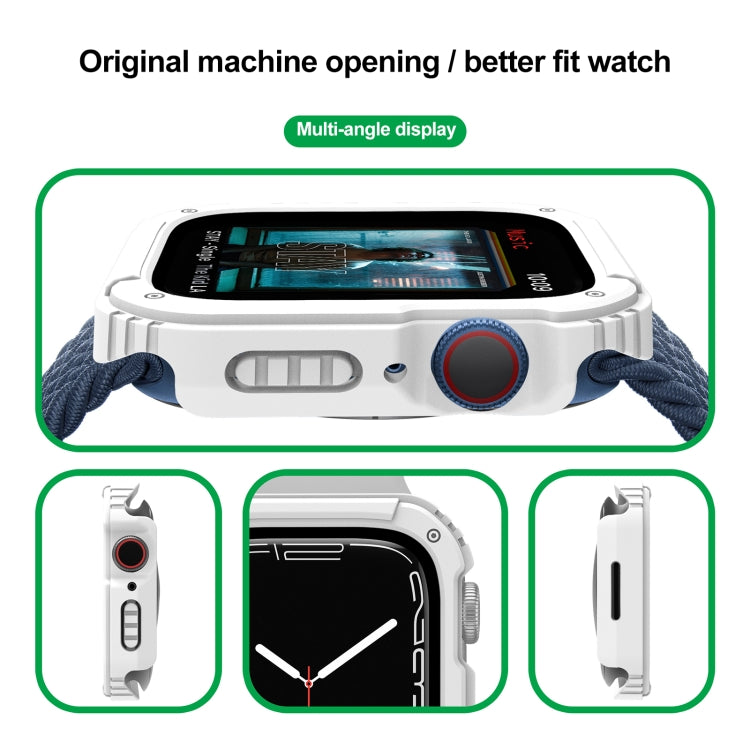 2 in 1 Screen Tempered Glass Film Protective Case For Apple Watch Series 6 / 5 / 4 / SE 40mm