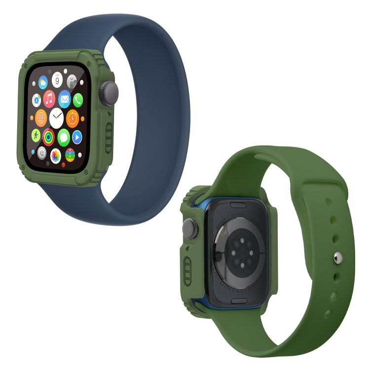 2 in 1 Screen Tempered Glass Film Protective Case For Apple Watch Series 3 & 2 & 1 38mm