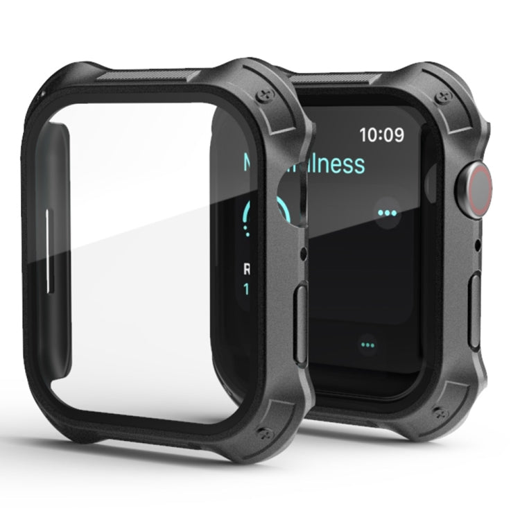 2 in 1 PC Frame + Screen Tempered Glass Film Protective Case For Apple Watch Series 9 / 8 / 7 41mm