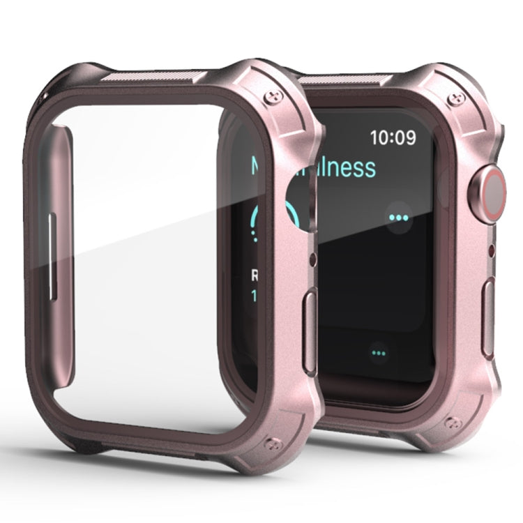 2 in 1 PC Frame + Screen Tempered Glass Film Protective Case For Apple Watch Series 9 / 8 / 7 41mm