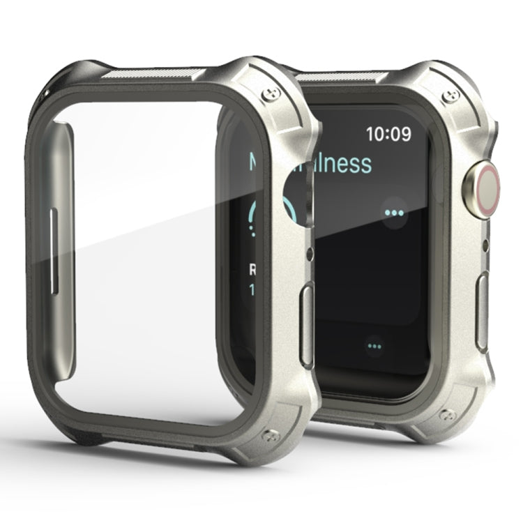 2 in 1 PC Frame + Screen Tempered Glass Film Protective Case For Apple Watch Series 9 / 8 / 7 41mm