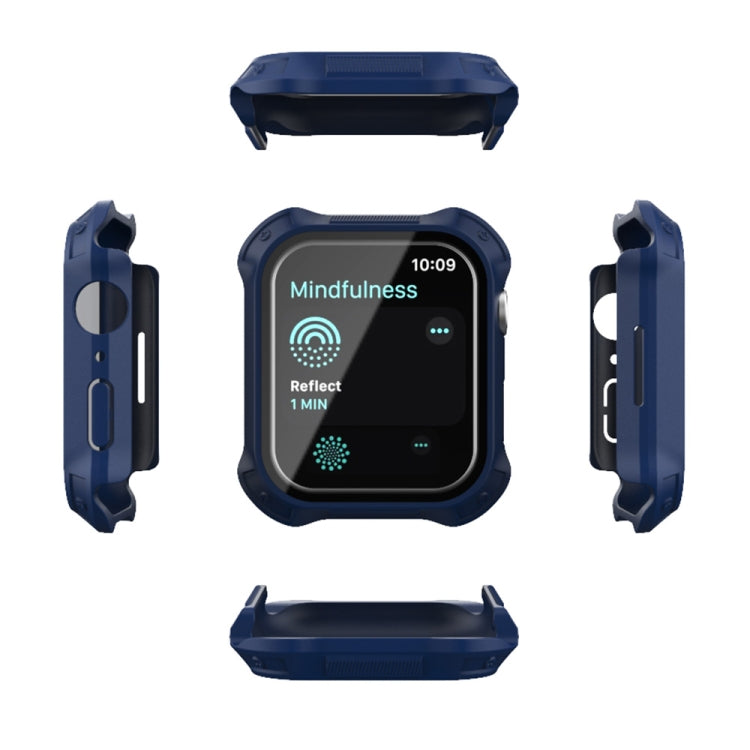 2 in 1 PC Frame + Screen Tempered Glass Film Protective Case For Apple Watch Series 9 / 8 / 7 41mm