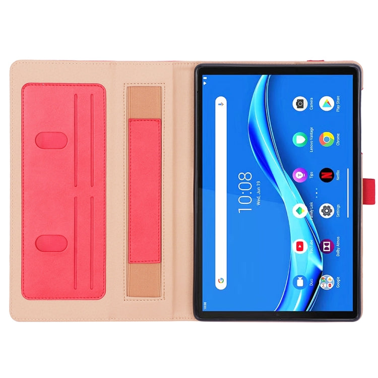For Lenovo Tab M10 Plus (TB-X606F) Retro Texture PU + TPU Horizontal Flip  Leather Case with Holder & Card Slots & Hand Strap