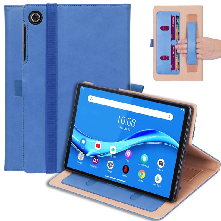 For Lenovo Tab M10 Plus (TB-X606F) Retro Texture PU + TPU Horizontal Flip  Leather Case with Holder & Card Slots & Hand Strap