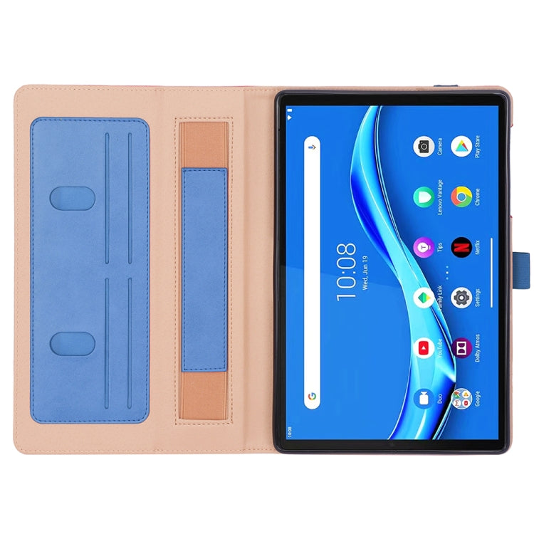 For Lenovo Tab M10 Plus (TB-X606F) Retro Texture PU + TPU Horizontal Flip  Leather Case with Holder & Card Slots & Hand Strap