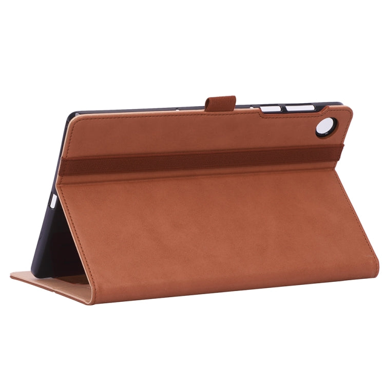 For Lenovo Tab M10 Plus (TB-X606F) Retro Texture PU + TPU Horizontal Flip  Leather Case with Holder & Card Slots & Hand Strap