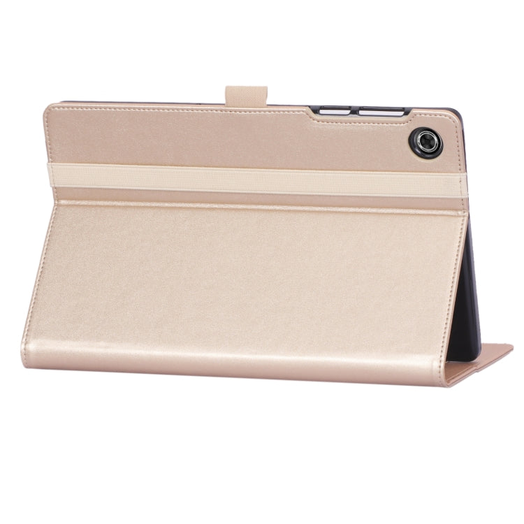 For Lenovo Tab M10 Plus (TB-X606F) Retro Texture PU + TPU Horizontal Flip  Leather Case with Holder & Card Slots & Hand Strap