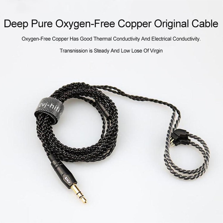 CVJ-V1 1.25m Oxygen-free Copper Silver Plated Upgrade Cable For 0.78mm Earphones, With Mic