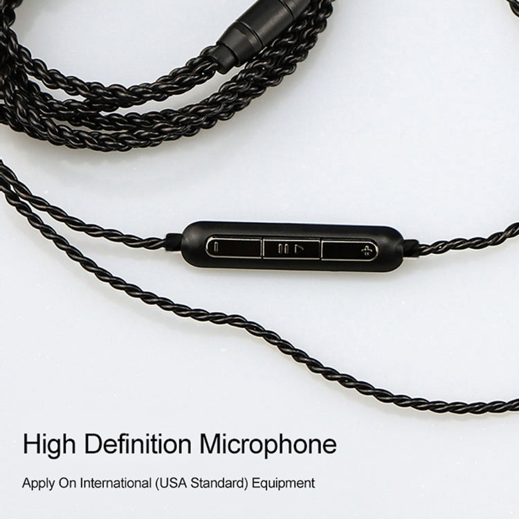CVJ-V1 1.25m Oxygen-free Copper Silver Plated Upgrade Cable For 0.78mm Earphones, Without Mic