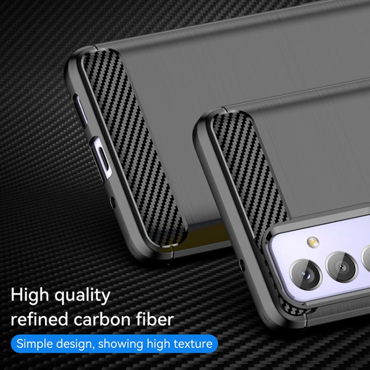 For Samsung Galaxy A82 Brushed Texture Carbon Fiber TPU Phone Case