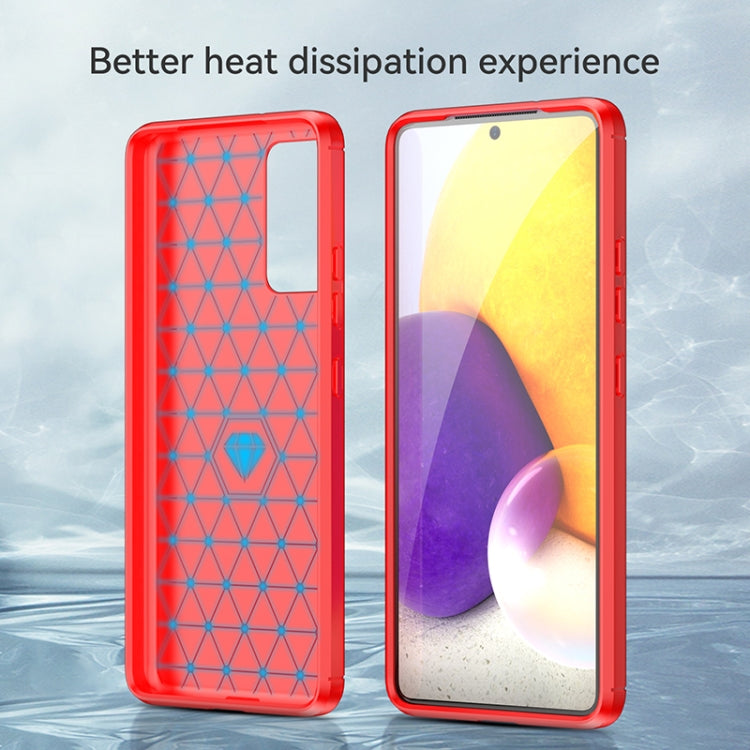 For Samsung Galaxy A82 Brushed Texture Carbon Fiber TPU Phone Case