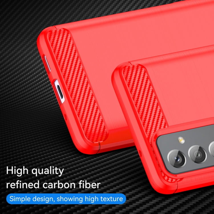 For Samsung Galaxy A82 Brushed Texture Carbon Fiber TPU Phone Case