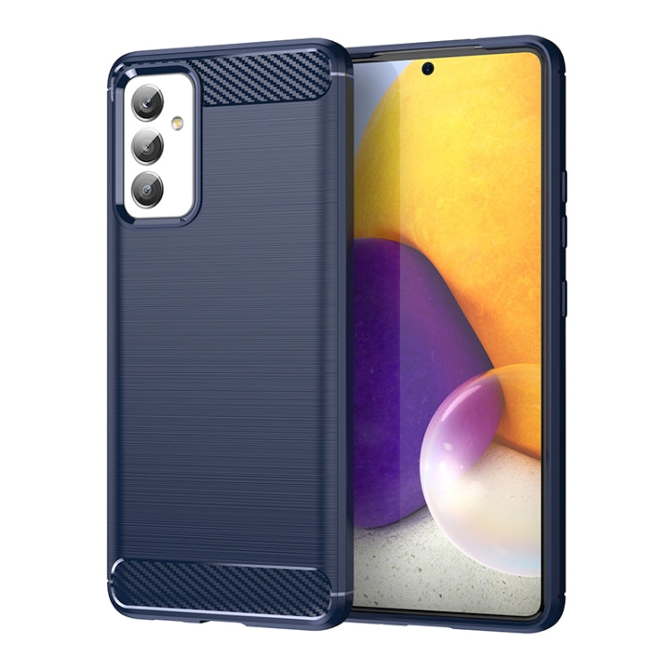 For Samsung Galaxy A82 Brushed Texture Carbon Fiber TPU Phone Case
