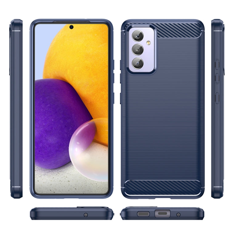 For Samsung Galaxy A82 Brushed Texture Carbon Fiber TPU Phone Case