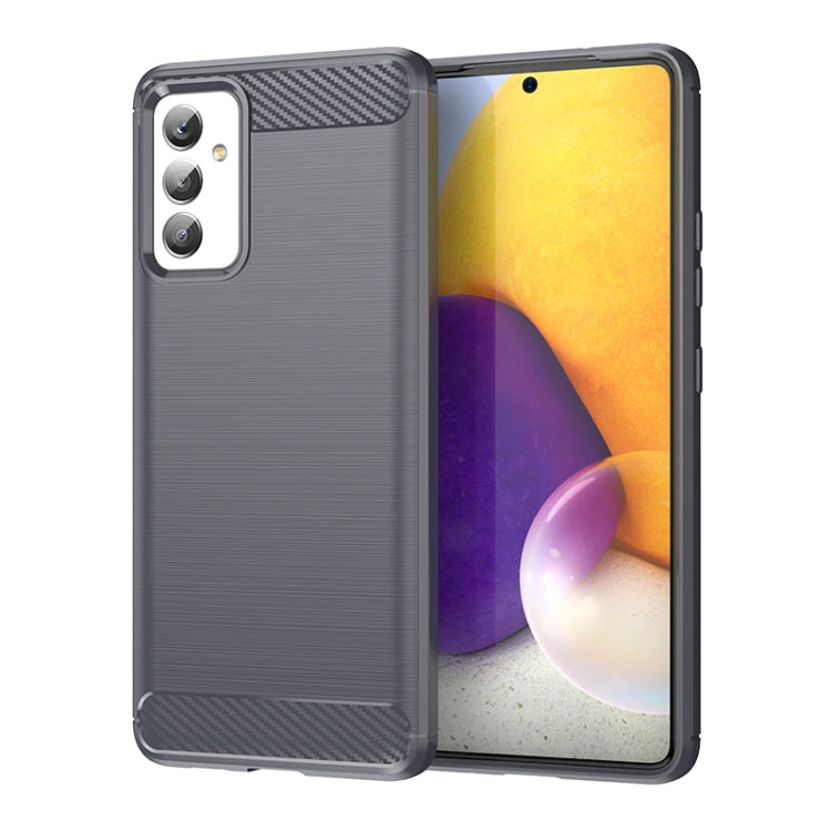 For Samsung Galaxy A82 Brushed Texture Carbon Fiber TPU Phone Case