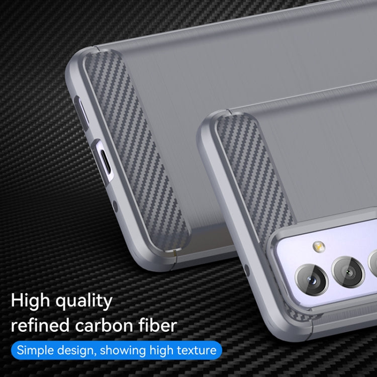 For Samsung Galaxy A82 Brushed Texture Carbon Fiber TPU Phone Case