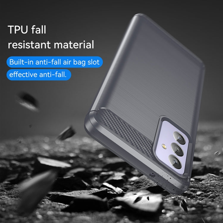For Samsung Galaxy A82 Brushed Texture Carbon Fiber TPU Phone Case