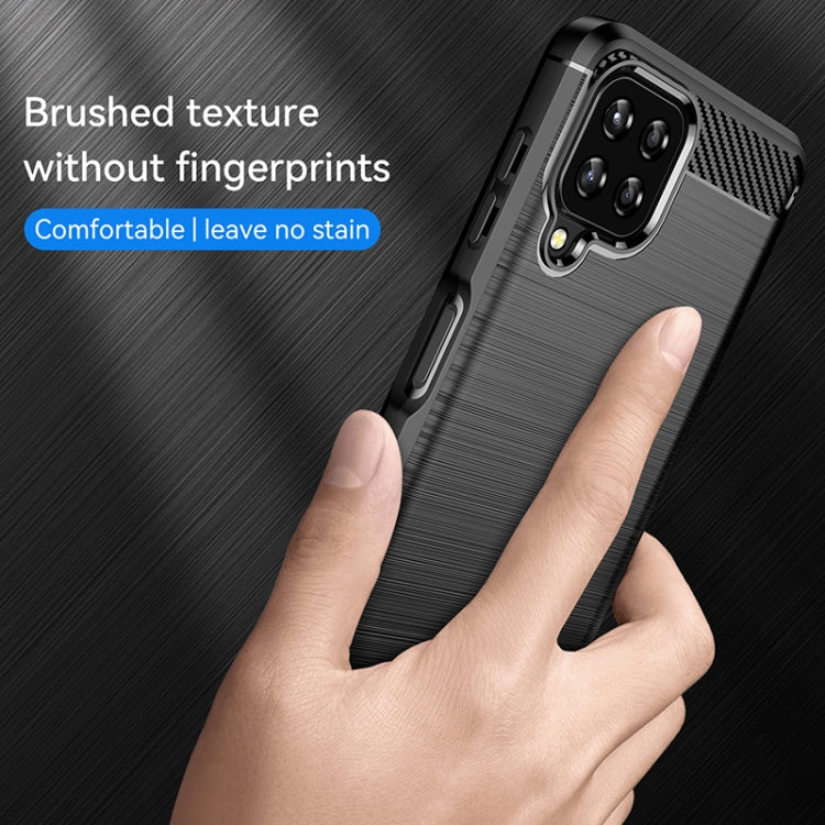 For Samsung Galaxy A22 Brushed Texture Carbon Fiber TPU Phone Case