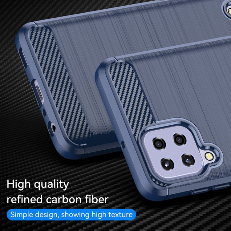 For Samsung Galaxy A22 Brushed Texture Carbon Fiber TPU Phone Case