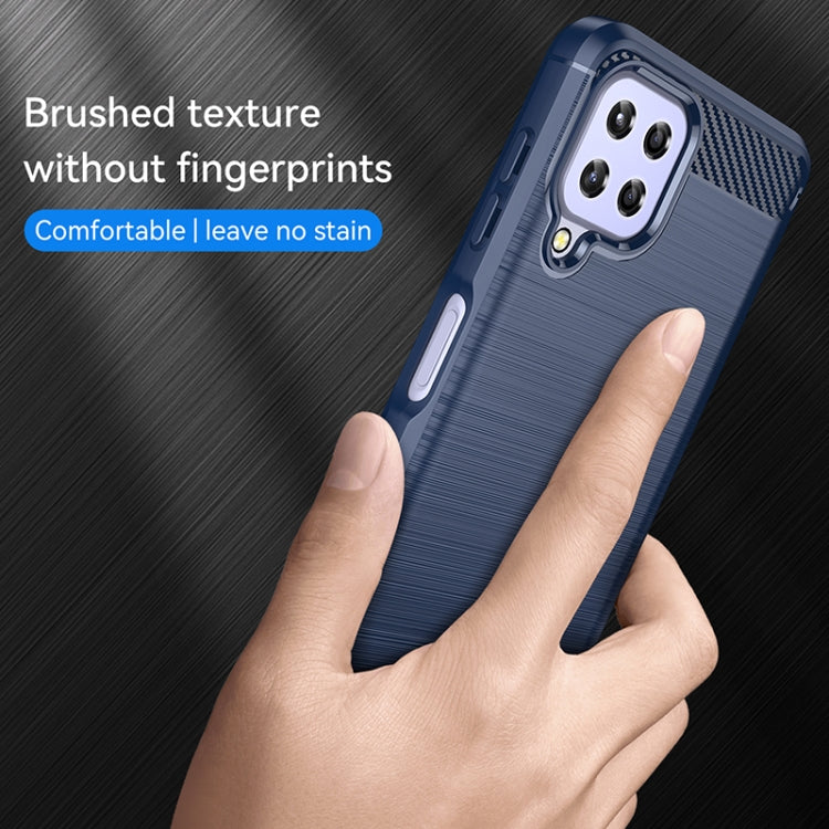 For Samsung Galaxy A22 Brushed Texture Carbon Fiber TPU Phone Case